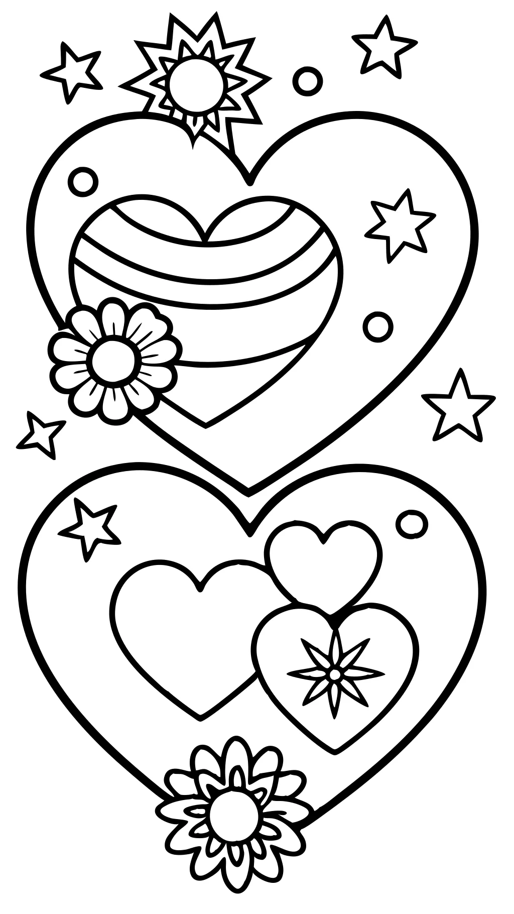 coloriage coeur de la Saint-Valentin